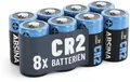 ABSINA 8x CR2 3V Lithium Batterie - CR2 Batterie auslaufsicher & mit langer Haltbarkeit - Batterie CR2 mit 800mAh