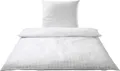 Elegante Seersucker Bettwäsche 7013 Chelsea 240x220cm + 80x80, Farbe wollweiss
