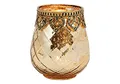 G. Wurm Windlicht Marokko aus Glas, Metall Gold (B/H/T) 9x10x9cm