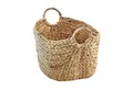 Kobolo Aufbewahrungskorb Korb aus Wasserhyazinthe mit Griffen 56x40x41cm (56x40x41cm)