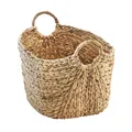 Korb Aufbewahrungskorb Wäschekorb Sortierhilfe - Wasserhyazinthe - 56x40x41 cm