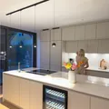 s.luce Beam LED Hängeleuchte 1-Phasen-Schienensystem 200cm Esszimmerlampe Endeinspeiser Schwarz Schiene in Schwarz Rund, Länglich 4-flammig