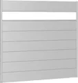 Biohort Sichtschutzelement, silber (silberfarben, metallic), H/L: 182cm x 194m