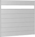Biohort Sichtschutzelement, 7 Metall-Paneele, 1 Acrylglas-Paneel und 2 Schienen, LxH: 194x182 cm