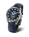 Vostok Europe 125A748 Rocket N1 Automatik Herrenuhr Edelstahl mit blauem Lederband