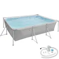 Swimming Pool rechteckig mit Filterpumpe 300 x 207 x 70 cm grau B-Ware