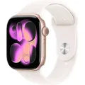 Apple Watch Series 11 46 mm Roségold Sportarmband M/L