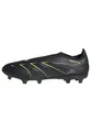 adidas Unisex Predator League Laceless Firm Ground/Multi Ground Football Boots, Core Black/Carbon/Lucid Lemon, 48 EU