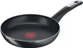 Tefal Bratpfanne Hard Titanium Essential, Titanium Antihaftversiegelung, Aluminium, kompatibel mit Gas-/Elektro-/Keramikherden, nicht induktionsgeeignet