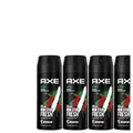 4x150ml Axe Africa 48H Non Stop Fresh Deodorant Body Spray