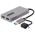 0065030894012 USB AUF DUAL HDMI ADAPTER/USB-A ODER C 1X 4K 30HZ 1X 1080P Plustek
