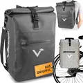 Valkental® 3in1 Fahrradtasche [Bis 25L] - Das Original - Geeignet als Gepäckträgertasche, Rucksack und Umhängetasche - 100% Wasserdicht & Reflektierend - Sichere Befestigung [Abschließbar] Laptopfach