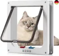 Sailnovo Katzenklappe Hundeklappe 4 Wege Magnet-Verschluss für Katzen, 19 * 20