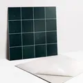 Selbstklebende PVC-Fliesen Wand- und Bodenpaneel Flaschengrünes Mosaik