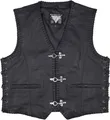 Modeka Badlands Motorrad Lederweste, schwarz, 6XL