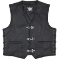 Modeka Badlands Motorrad Lederweste, schwarz, Größe 6XL für Männer