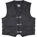 Herren Biker Leder Weste 6XL - Modeka Badlands - Retro Vintage Weste