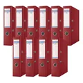 Premium Ordner Breit 10er Pack/DIN A4 / 7,5 cm / 10 Stück/Weinrote/Kunststoff...