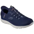 Skechers SUMMITS-HIGH RANGE Slip-On Sneaker, Freizeitschuh mit Slip Ins-Fersenpart für einen leichten Einstieg blau 41 EU