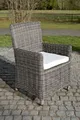 TPFGarden Gartenstuhl Fonda - für Garten, Balkon, Terrasse - Farbe: grau-meliert (Hochwertiger, stabiler Gartensessel aus handverarbeitetem Polyrattan, 1 St), Balkonstuhl, Terrassenstuhl - Maße (TxBxH): 60 x 59 x 91cm