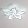 Comely Deckenlampe, LED Deckenleuchte 60W 6750lm, Kaltes Weiß 6500K Moderne Blütenblatt Design Deckenlampe für Wohnzimmer Küche Schlafzimmer Esszimmer, Dia 58cm
