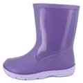 Beck Regenstiefel Basic Gummistiefel (für Mädchen und Jungen, in vielen Farben und Größen verfügbar) schmaler Schlupf-Stiefel, herausnehmbare Innensohle lila 23 EU