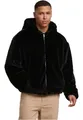 Urban Classics Full Zip Faux Fur Hoodie Black, M