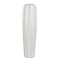 Bodenvase BASIC 58cm  - mit Relief, weiß , aus Keramik, Formano
