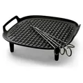 Philips 3,2 l, 4,2 l Airfryer Set mit Grillplatte und Spießen (HD9926/00) - Schwarz