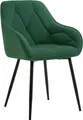 WOLTU Esszimmerstuhl, ergonomischer Sessel, aus Samt, Metallbeine : Dunkelgrün 1 Farbe: Dunkelgrün Stückzahl: 1