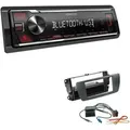 Kenwood KMM-BT209 1-DIN Autoradio Bluetooth USB AUX-In Short Body mit Einbauset für Seat Ibiza IV Ibiza IV ST azabacheschwarz
