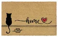 Hanse Home Kokos Fußmatte - rutschfeste Schmutzfangmatte Natur für Innen, Fußabtreter Cat Home Kokosfaser Kokosmatte für Flur, Eingangsbereich & überdachten Außenbereich - 40x70cm