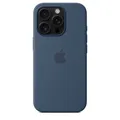 Original Apple Silicone Case Cover MYYK3ZM/A iPhone 16 Pro Denim Blau
