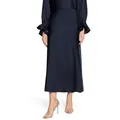 Vera Mont Maxirock Damen wadenlang Material blau 36