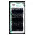 LOVELY Silicone Einzelwimpern für Wimpernverlängerung - Schwarz | Wimpern Extensions mit C, D L, M Biegung | Einzelne Wimpernverlängerungmit 16 Reihen, C - Biegung, Stärke: 0,10mm, Länge: 8mm
