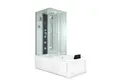 AcquaVapore Grossraumdusche Dusche Wanne Kombination K05-R01 90x180, Sicherheitsglas ESG, Moderner Touchscreen, Integrierte Wannen Beleuchtung, Integrierte Wann