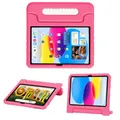 iMoshion kompatibel mit iPad 10.9 (2022) Hülle – Tablethülle für Kinder – Tablet Kids Case in Rosa mit Handgriff und Ständer [Robust, Griffig, Stoßfest]