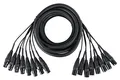 Pronomic Stage MX8/0-5 Sub-Multicore XLR 5m - 8-fach Multicore XLR male auf XLR female - Nummerierte XLR-Steckverbinder aus Metall - Ideal für Tonstudio und Bühne - Länge: 5 Meter - Schwarz