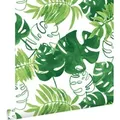 ESTAhome Tapete Gemalte Tropische Dschungelblätter Dschungelgrün 53 Cm X 1005 Cm 138887