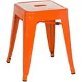 Mid.you Hocker, Orange, Metall, quadratisch, 39x46x39 cm, stapelbar, Wohnzimmer, Hocker, Sitzhocker
