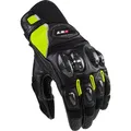LS2 Spark II Leather perforierte Motorradhandschuhe, schwarz-gelb, Größe S für Männer
