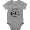Shirtracer Shirtbody Ich habe den besten Onkel der Welt Sprüche Baby grau 6/12 Monate