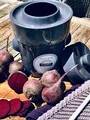 MS-Steinzeug Gärtopf 3 L Steingrau + Beschwerungssteine | Gesunde Ernährung durch Fermentation | Einmachtopf zum Konservieren | Vitalstoffbooster ideal für Vegetarier und Veganer | Inkl. Rezepte