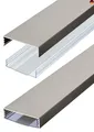 Flacher Design Kabelkanal Edelstahl gebürstet aus Aluminium selbstklebend 50 mm