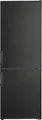 PKM BKG173CB Stand Kühl-Gefrierkombination, 49,5 cm breit, 173 L, LED Beleuchtung, regelbares Thermostat, schwarz