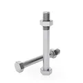 Parco Sechskantschrauben M10 x 140 mm 10er Set DIN 601 mit Muttern DIN 934 verzinkt – Maschinenschrauben Sechskantbolzen Konstruktionsschrauben für Holzbau Pfostenträger H-Anker & Einschlaghülsen