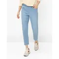 Raphaela by Brax Damen Schlupfhose Style CAVINA FRINGE BLEACHED LIGHT BLUE SLIGHTUSED, denim hellblau, Gr. 44