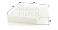 MANN-FILTER CU 25 001 - Filter, Innenraumluft