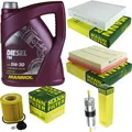 MANN-FILTER Inspektionspaket MANNOL 5L Diesel TDI 5W-30 für BMW 4 Gran Coupe