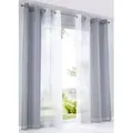 Gardinenbox Gardine (2 St), Ösen, transparent, Voile, Farbverlauf Vertikal »Modena« Voile Raffhalter 10000183 grau 140 cm x 175 cm